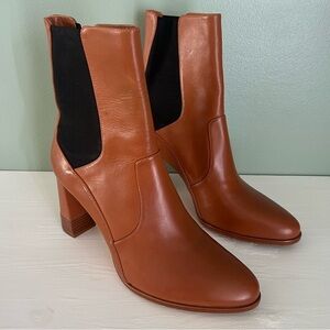 Ulla Johnson Clement High Heel Brown Leather Chelsea Bootie